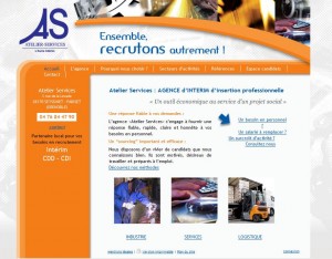 Site internet vitrine d'Atelier Services